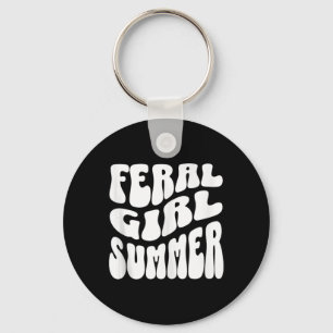 Porte-clés Retro Feral Girl été Super maman tante femmes Ado