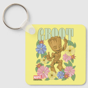 Porte-clés Retro Floral Dancing Kid Groot Graphic