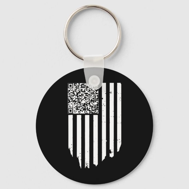 Porte-clés Retro Funny Qr Trump Code de danse (Recto)