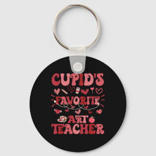 Porte-clés Rétro Groovy Cupidon Professeur d'Art Favori Valen