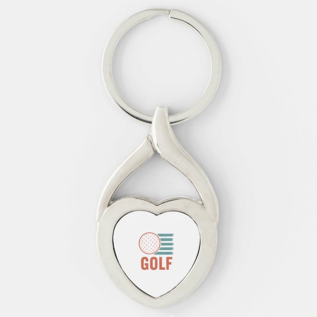 Porte-clés Retro Grunge Golf (Devant)