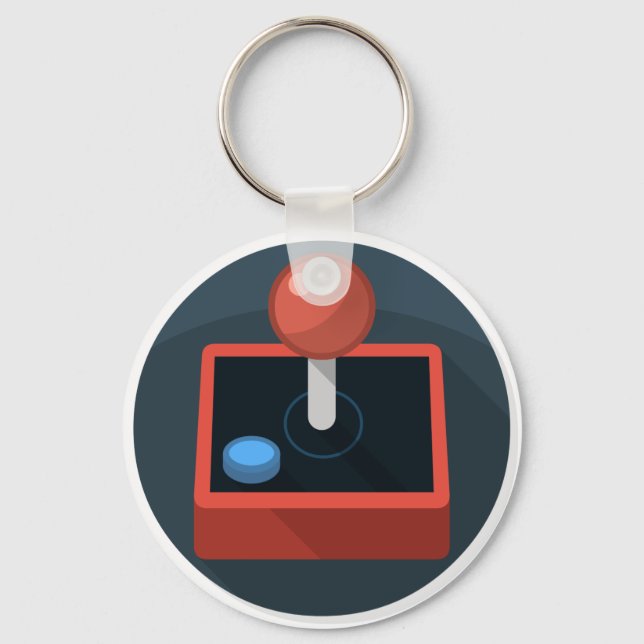 Porte-clés Retro Joystick, jouet de jeu vidéo style années 80 (Recto)