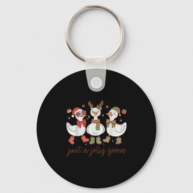 Porte-clés Retro Just A Jolly Goose Satan Christmas Holiday C (Recto)