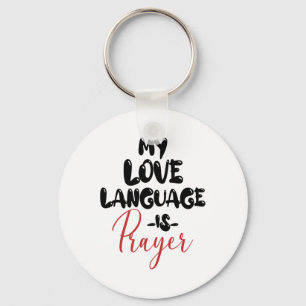 Porte-clés Rétro Ma Langue D'Amour Est La Prière Jésus Christ