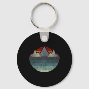 Porte-clés Retro Mountain Outdoors - Randonnée, Camping, Esca