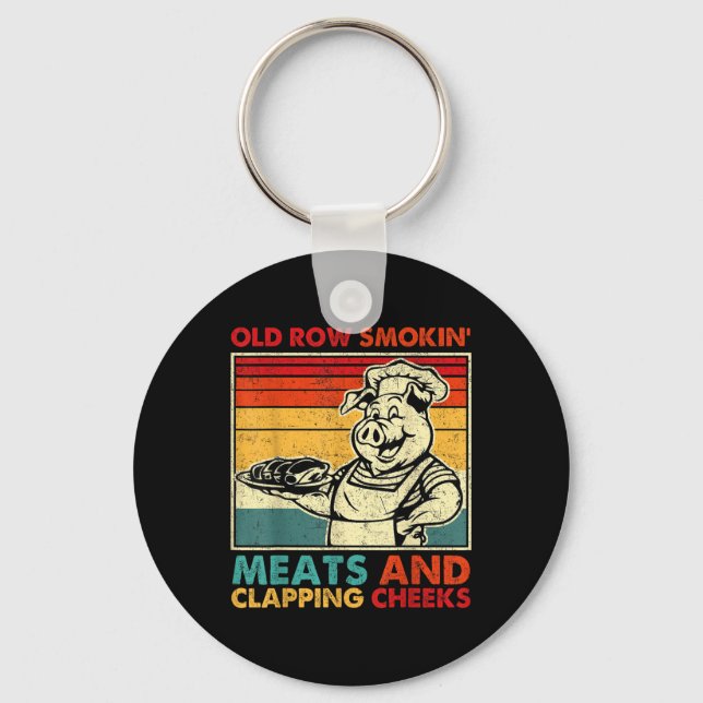 Porte-clés Retro Old Row Smoking Meats And Clapping Cheeks Fu (Recto)
