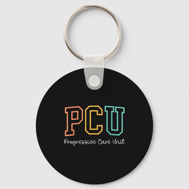 Porte-clés Retro Pcu Progressive Care Unit Rn Nurse Nursing W (Recto)