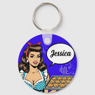 Porte-clés Retro Pinup_Bless Votre Coeur