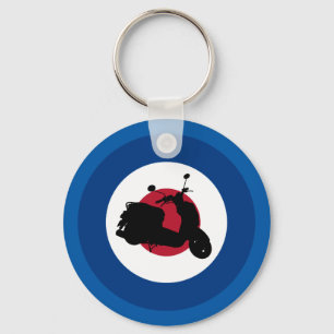 Porte-clés Rétro porte - clé de silhouette de scooter