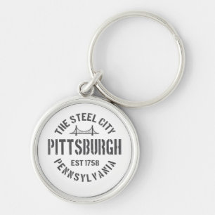 Porte-clés Retro Steel City Pittsburgh Pennsylvania Yinz vint