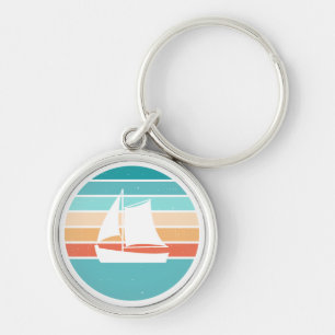 Porte-clés Retro Sunset Effet Perdu + Voilier