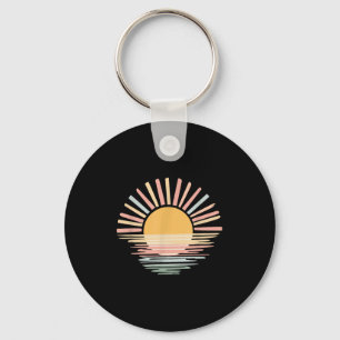 Porte-clés Retro Sunset Rays, filles Été, bella Toile Sunshi