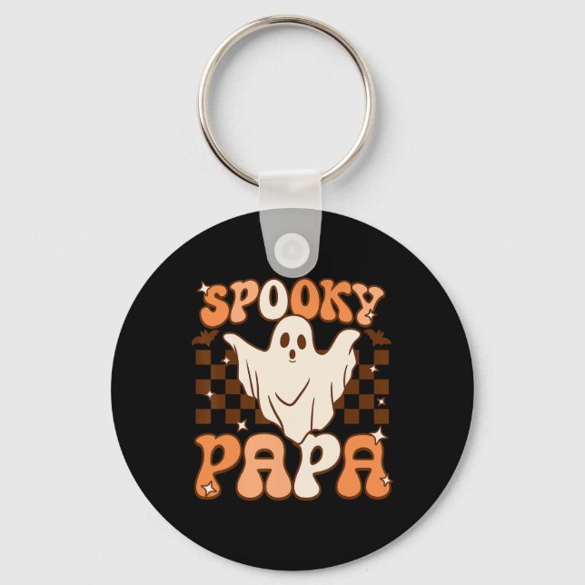 Porte-clés Retro Super Halloween Fantôme Éffrayant Papa Costu (Recto)