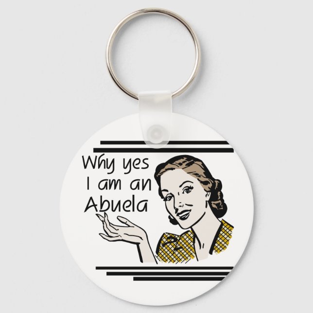 Porte-clés Rétro T-shirts et cadeaux d'Abuela (Recto)