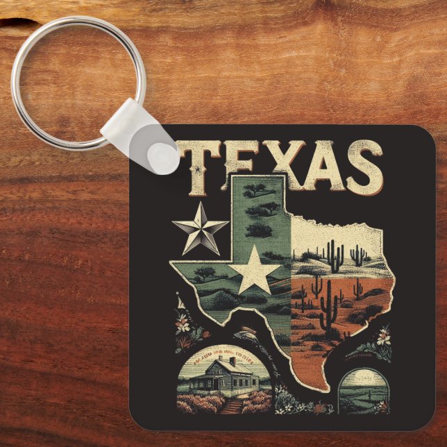 Porte-clés Retro Texas (Recto)