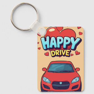 Porte-clés Rétro Voiture Romance Happy Drive 💕