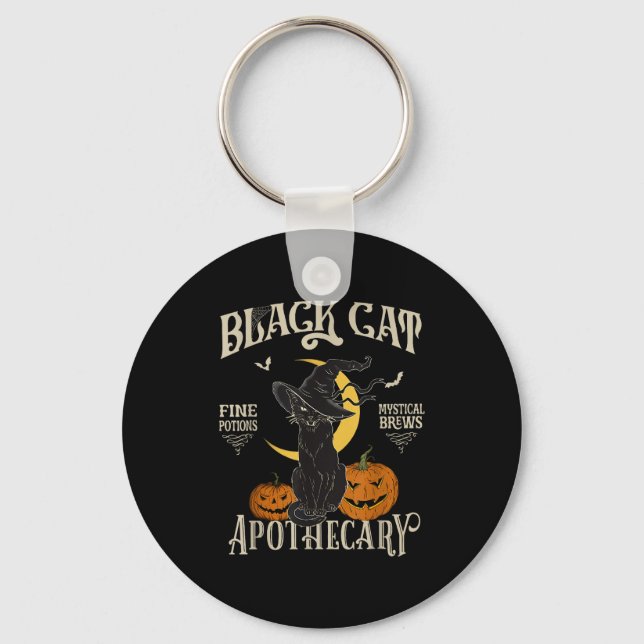 Porte-clés Retro Y Halloween Costume Black Cat M Athecary  (Recto)