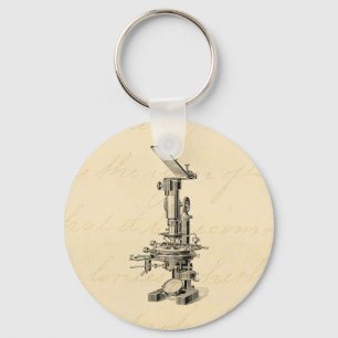 Porte-clés Rétros microscopes d'illustration vintage de