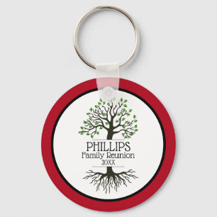 Porte-clés Réunion de la famille des Arbres rouges foncés