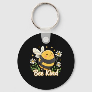 Porte-clés Rêve de miel Abeille mignonne dessin animé floral