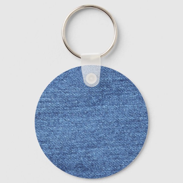 Porte-clés Revêtement bleu blanc Denim - Regarder l'image (Recto)
