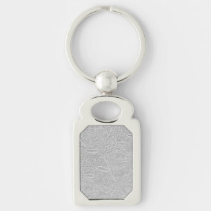 Porte-clés Revêtement floral gris