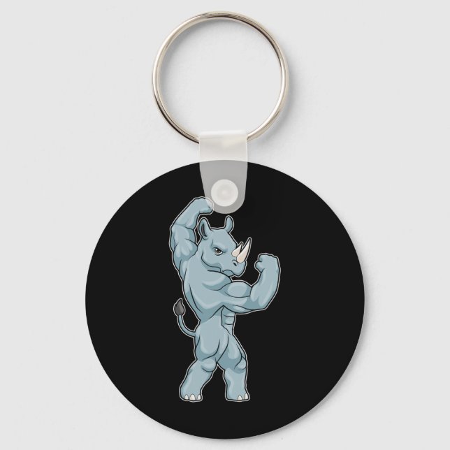 Porte-clés Rhino Bodybuilder Bodybuilding Sports  (Recto)