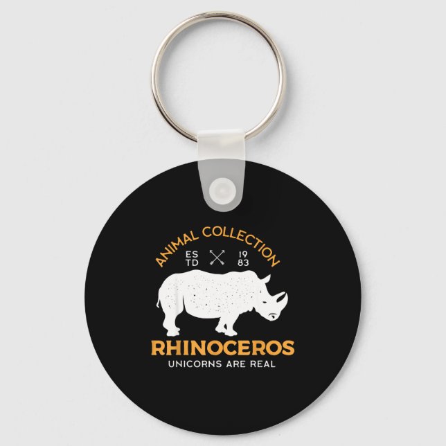 Porte-clés Rhinoceros Unicorns Are Real Funny Animal  (Recto)
