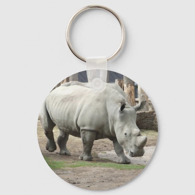 Porte-clés Rhinos blancs du Nord menacés (Recto)
