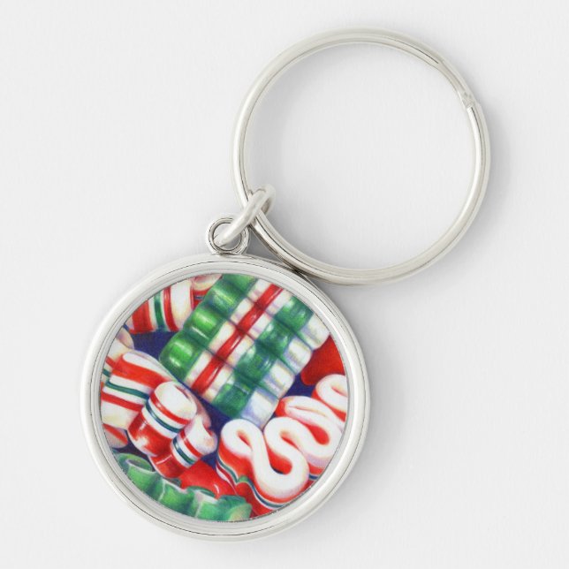Porte-clés RIBBON CANDY Premium Porte - clé ronde (Devant)