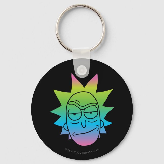 Porte-clés RICK ET MORTY™ | Rainbow Rick Head motif (Recto)
