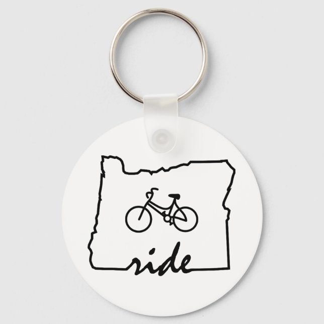 Porte-clés Ride Oregon (Cyclisme) (Recto)