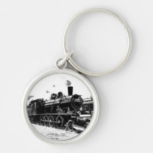 Porte-clés Riding the Rails- Vintage Steam Train