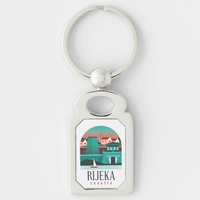 Porte-clés Rijeka Croatie Porte - clé métallique (Devant)