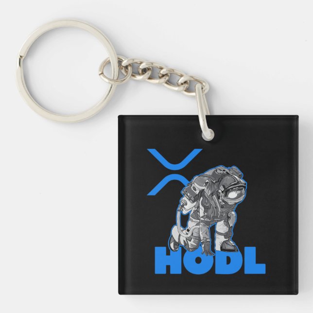 Porte-clés Ripple XRP Cryptomonnaie -Crypto Astronaut-HODL (Devant)