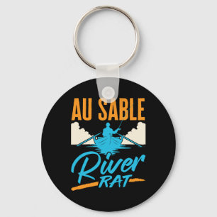 Porte-clés Rivière Au Sable Rat Rafting Canoëisme Pêche Batea