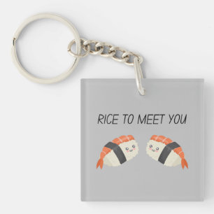 Porte-clés Riz Pour Vous Rencontrer T-Shirt Kawaii Sushi