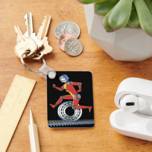 Porte-clés Robot de science-fiction vintage courant avec une 