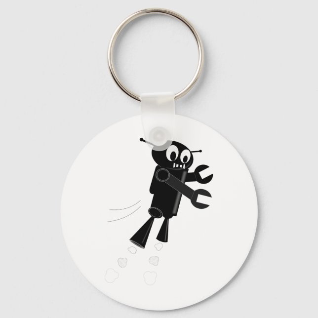 Porte-clés Robot volant noir (Recto)