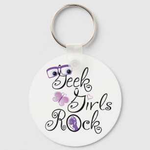 Porte-clés Roche de filles de geek