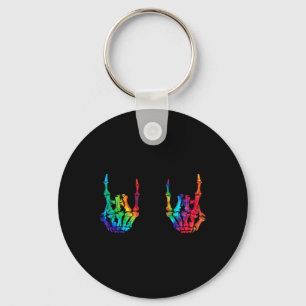 Porte-clés Rock Star Rock Skeleton Hands Rocker Halloween