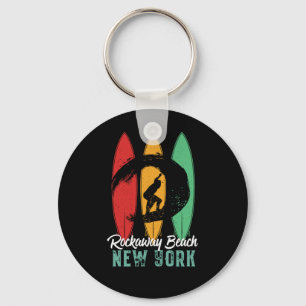 Porte-clés Rockaway Beach New York Vintage Retro Surf