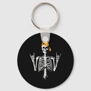 Porte-clés Rocker Skeleton Casquette Skin Cool Halloween Punk