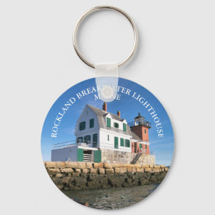 Porte-clés Rockland Breakwater Lighthouse Maine Clavier rond