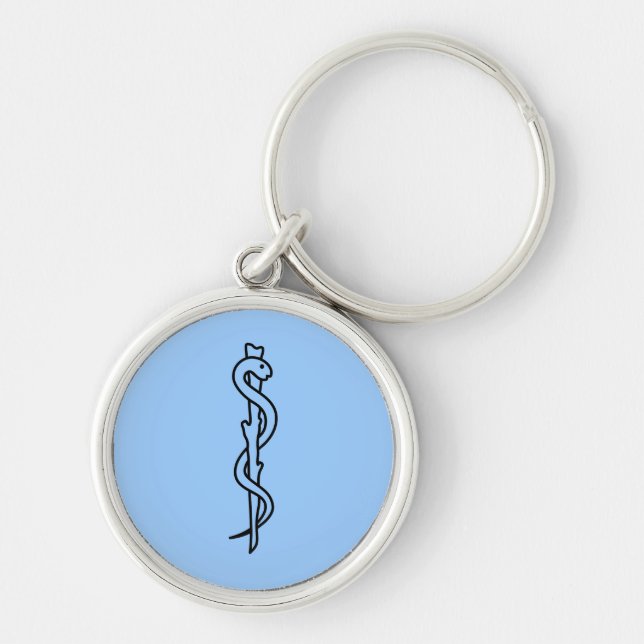 Porte-clés Rod d'Asclepius [symbole médical] (Devant)