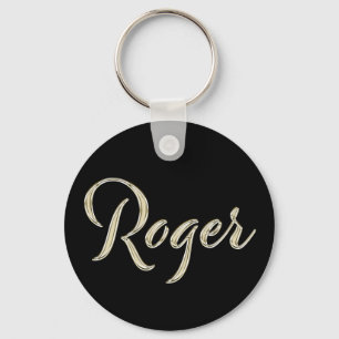 Porte-clés Roger Name whitegold Button