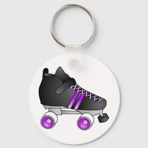 Porte-clés Roller Derby Patins noir et violet