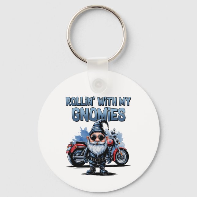 Porte-clés Rollin’ With My Gnomies Motorcycle Key Ring (Verso)