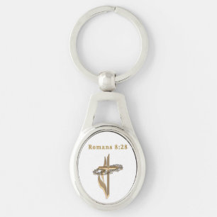 Porte-clés Romains 8:28 Bijoux