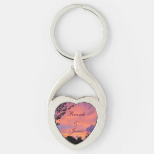 Porte-clés Romance du coucher de soleil d'été *Personnaliser*
